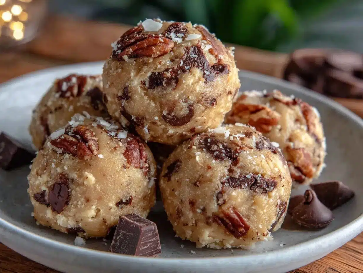 creamy no-bake cookie dough bites preparation steps