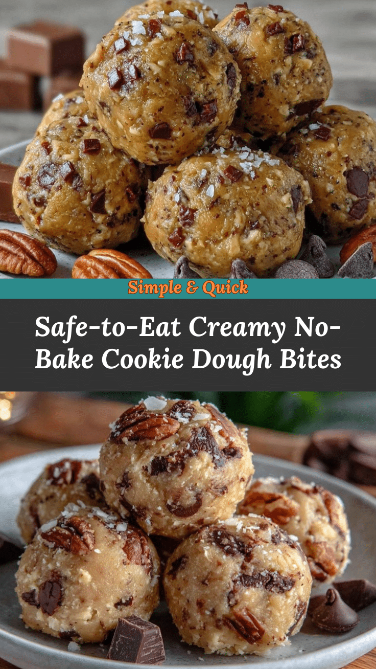creamy no-bake cookie dough bites recipe