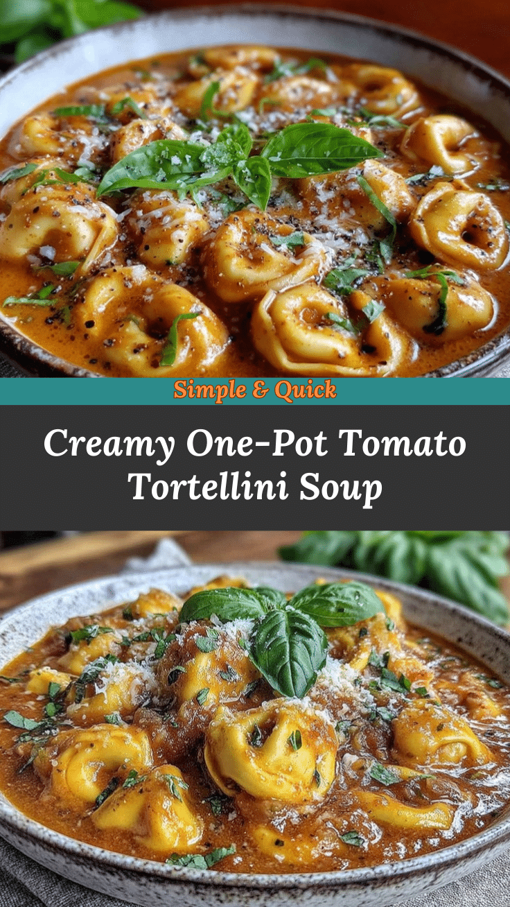 creamy one-pot tomato tortellini soup recipe