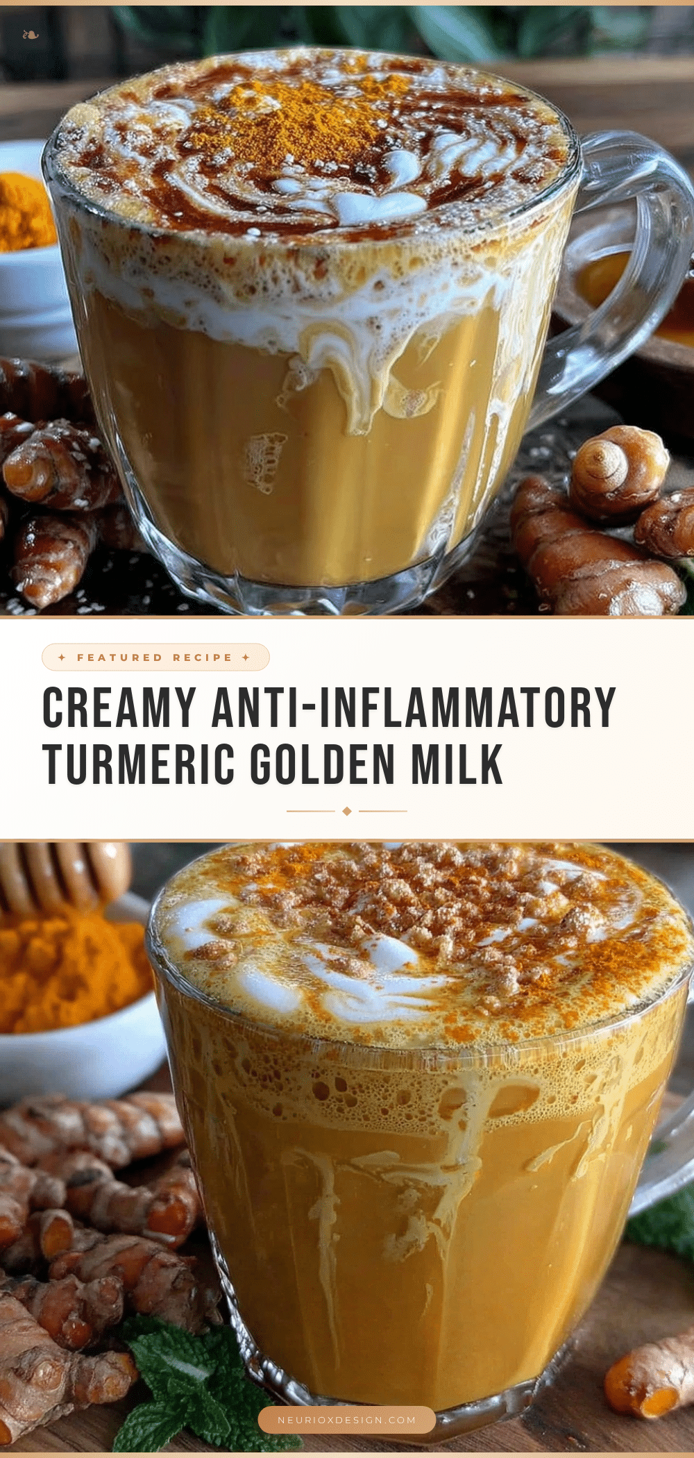 creamy turmeric golden milk latte recipe