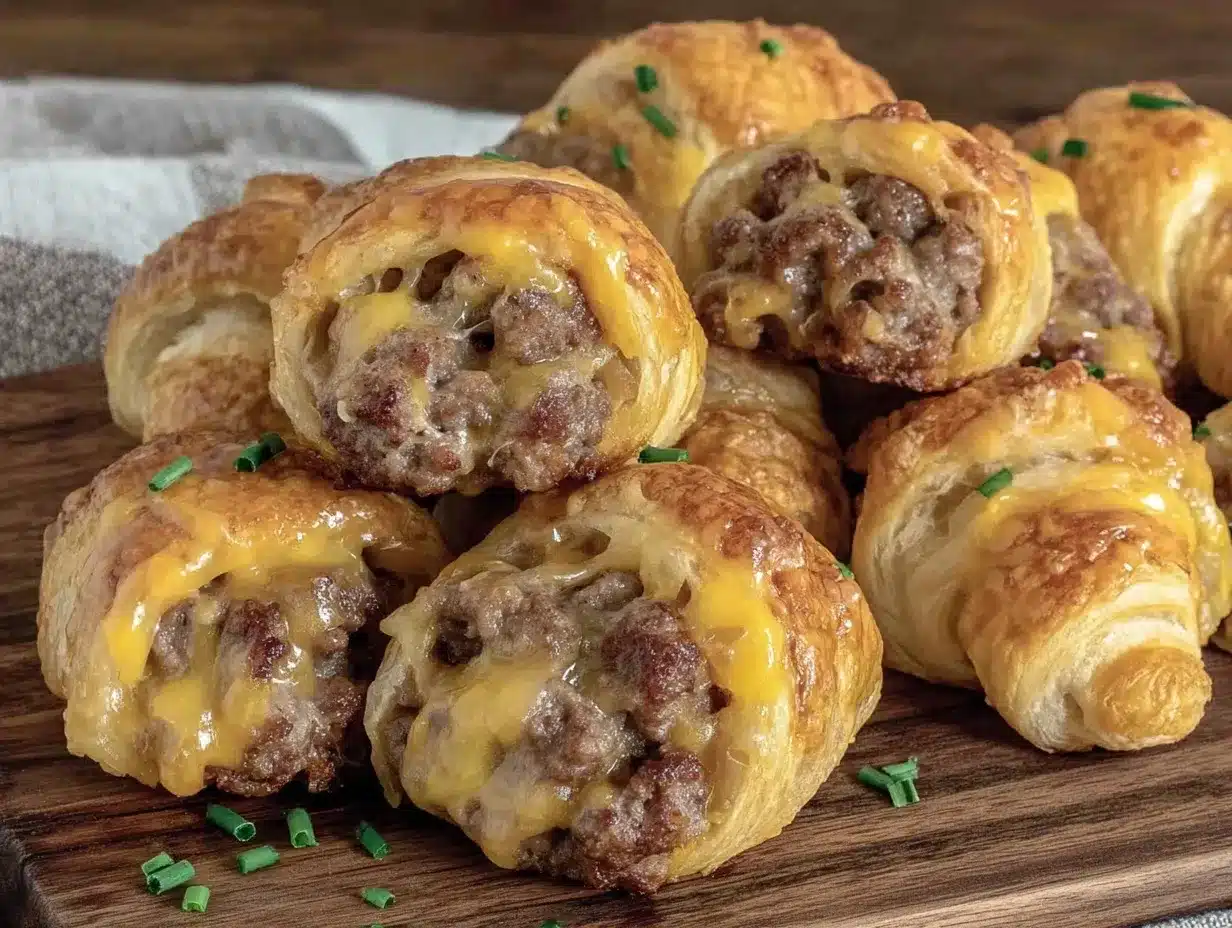 crescent roll sausage bites preparation steps
