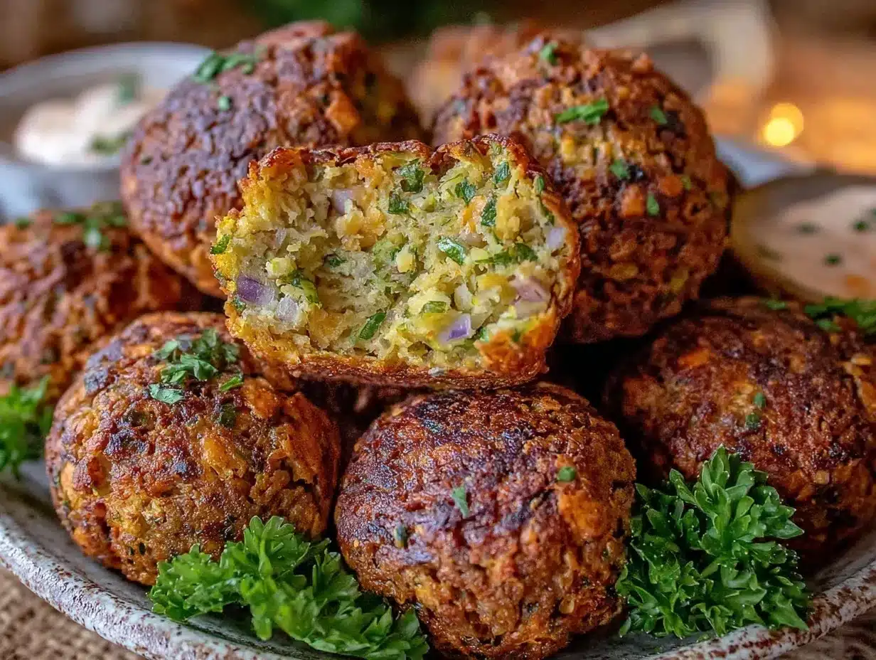 crispy baked falafel preparation steps