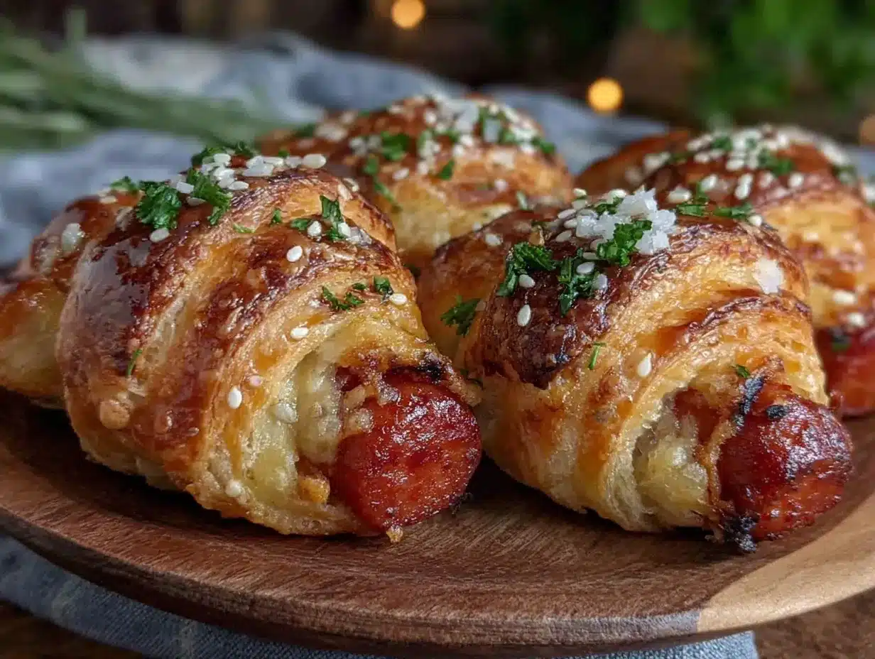 crispy crescent roll hot dogs preparation steps