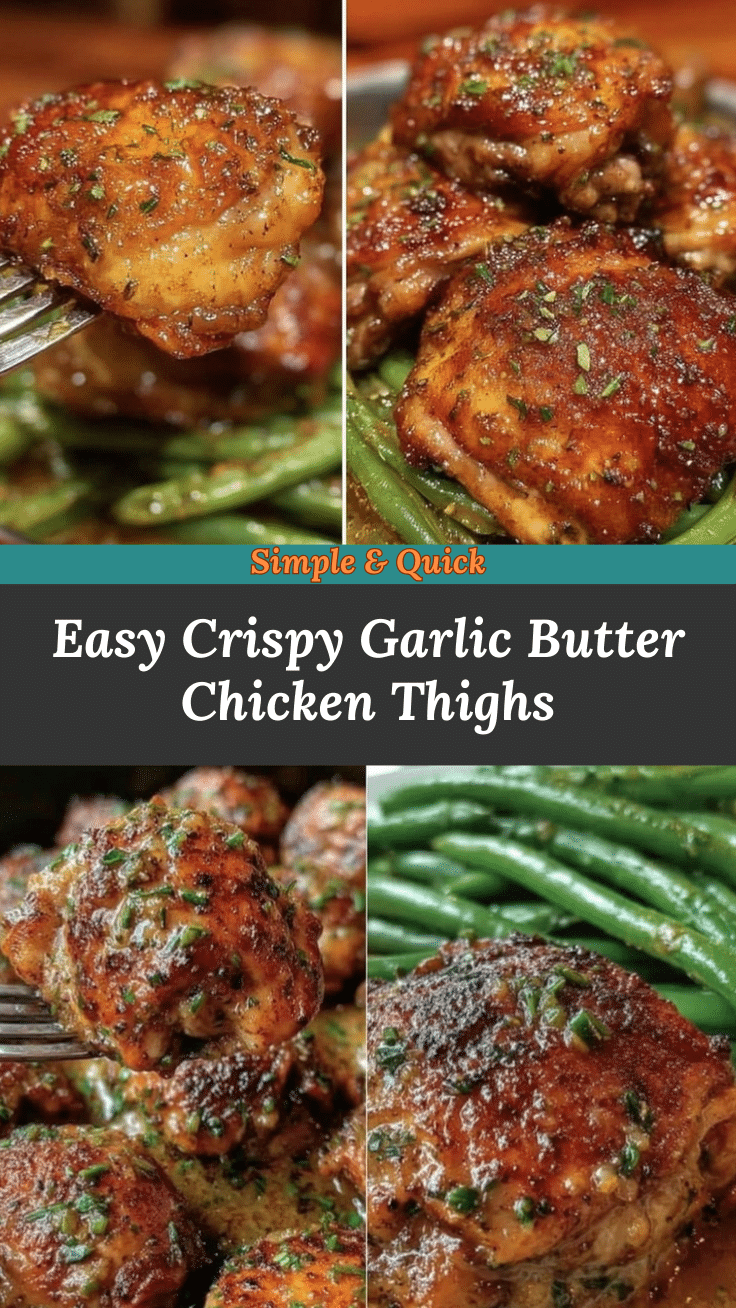 crispy garlic butter chicken thighs recipe