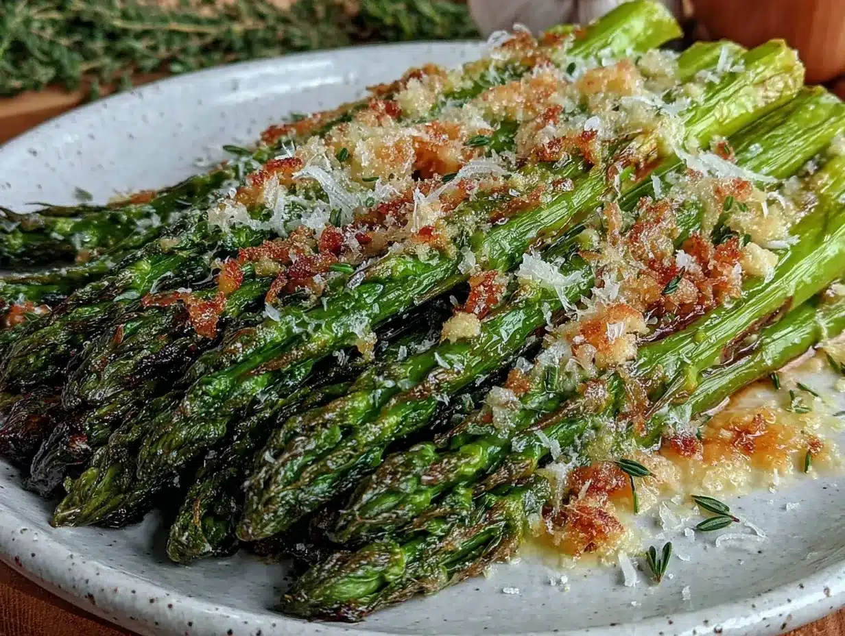 crispy Parmesan roasted asparagus preparation steps