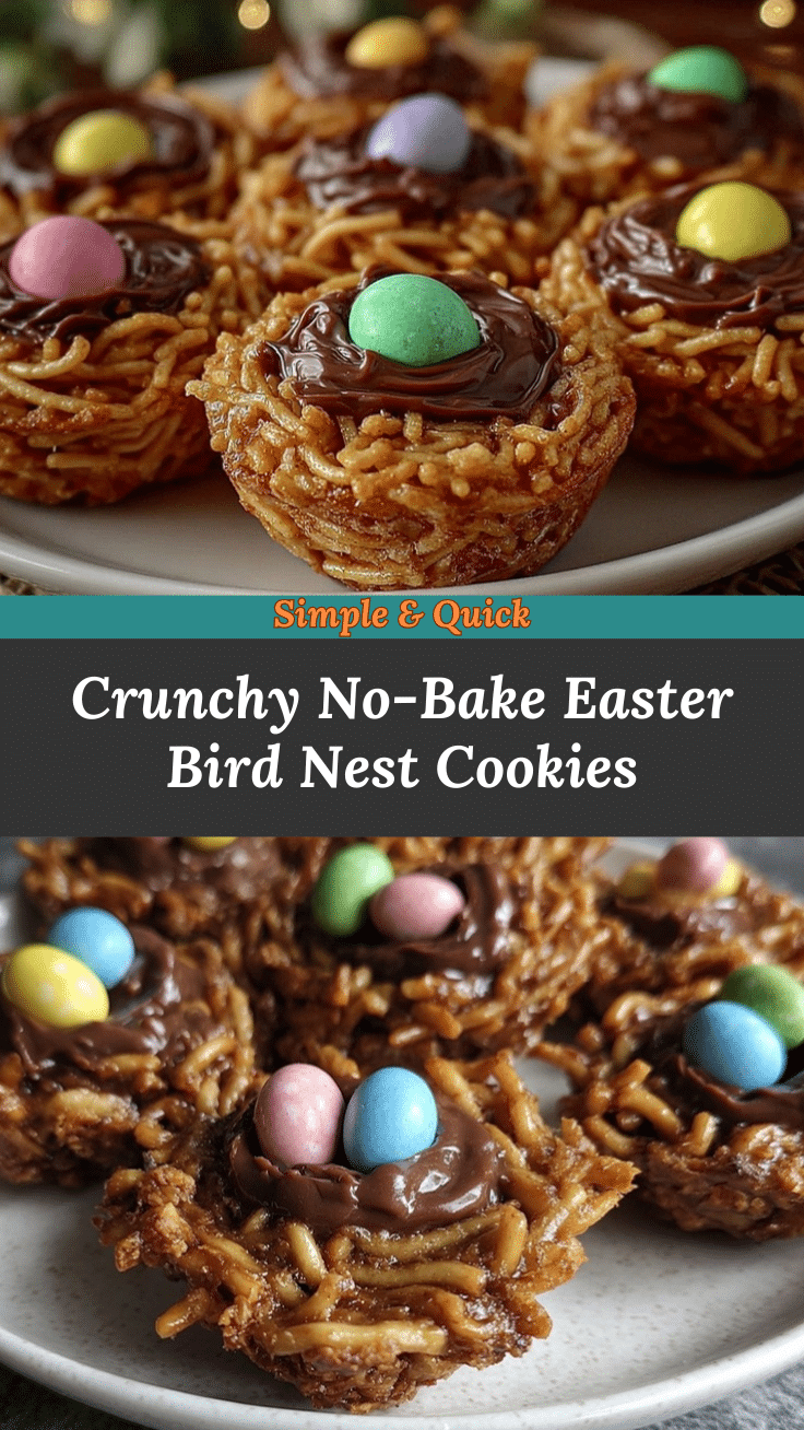 Crunchy No-Bake Easter Bird Nest Cookies recipe