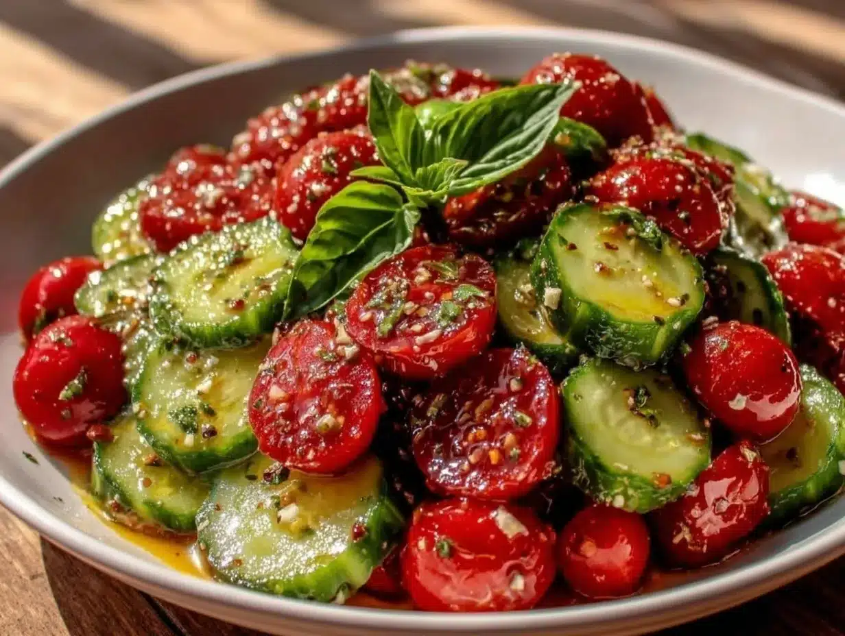 cucumber tomato salad preparation steps