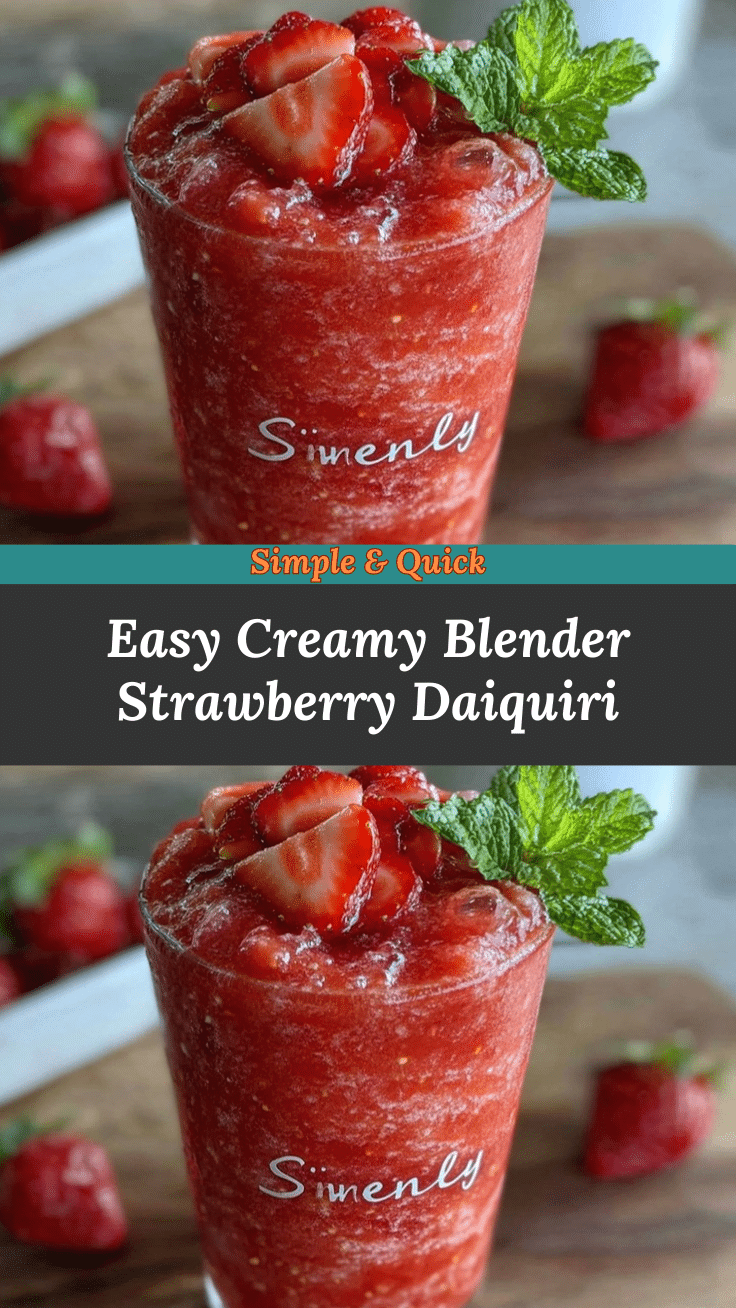 easy blender frozen strawberry daiquiri recipe