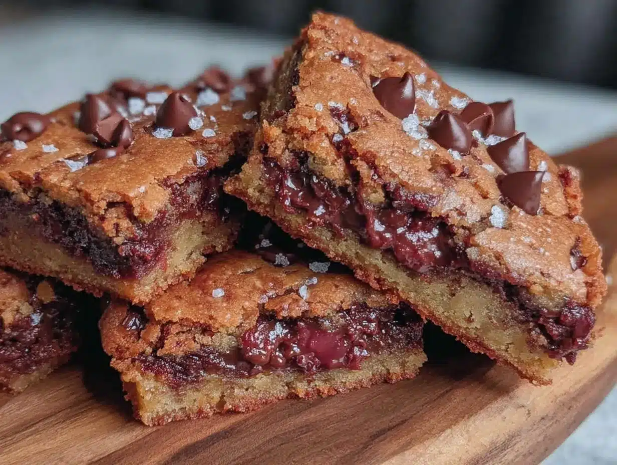 easy chewy cake mix cookie bars preparation steps