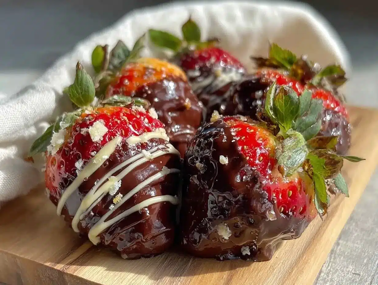 easy chocolate covered strawberries preparation steps