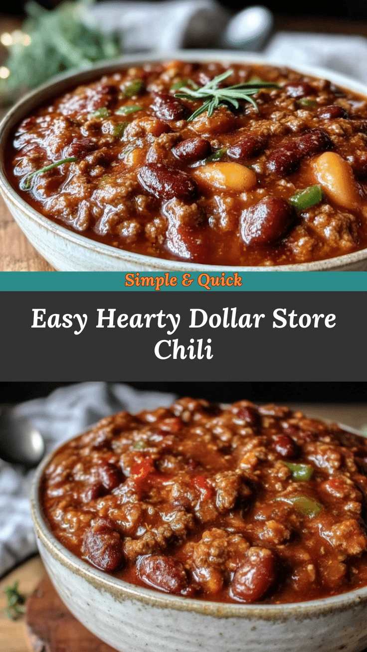 easy hearty dollar store chili recipe