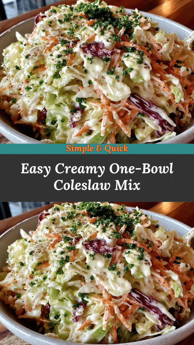 easy one-bowl coleslaw recipe