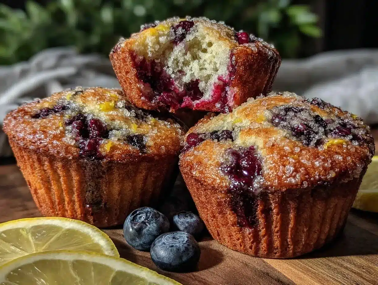 Easy One-Bowl Lemon Blueberry Muffins preparation steps