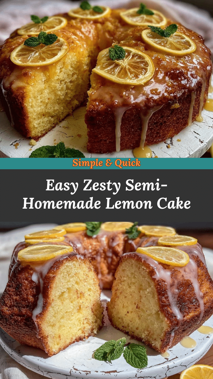 easy zesty semi-homemade lemon cake recipe