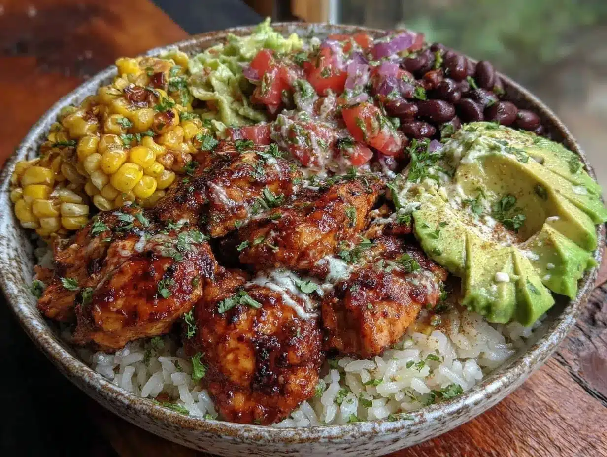 flavorful chicken burrito bowl preparation steps