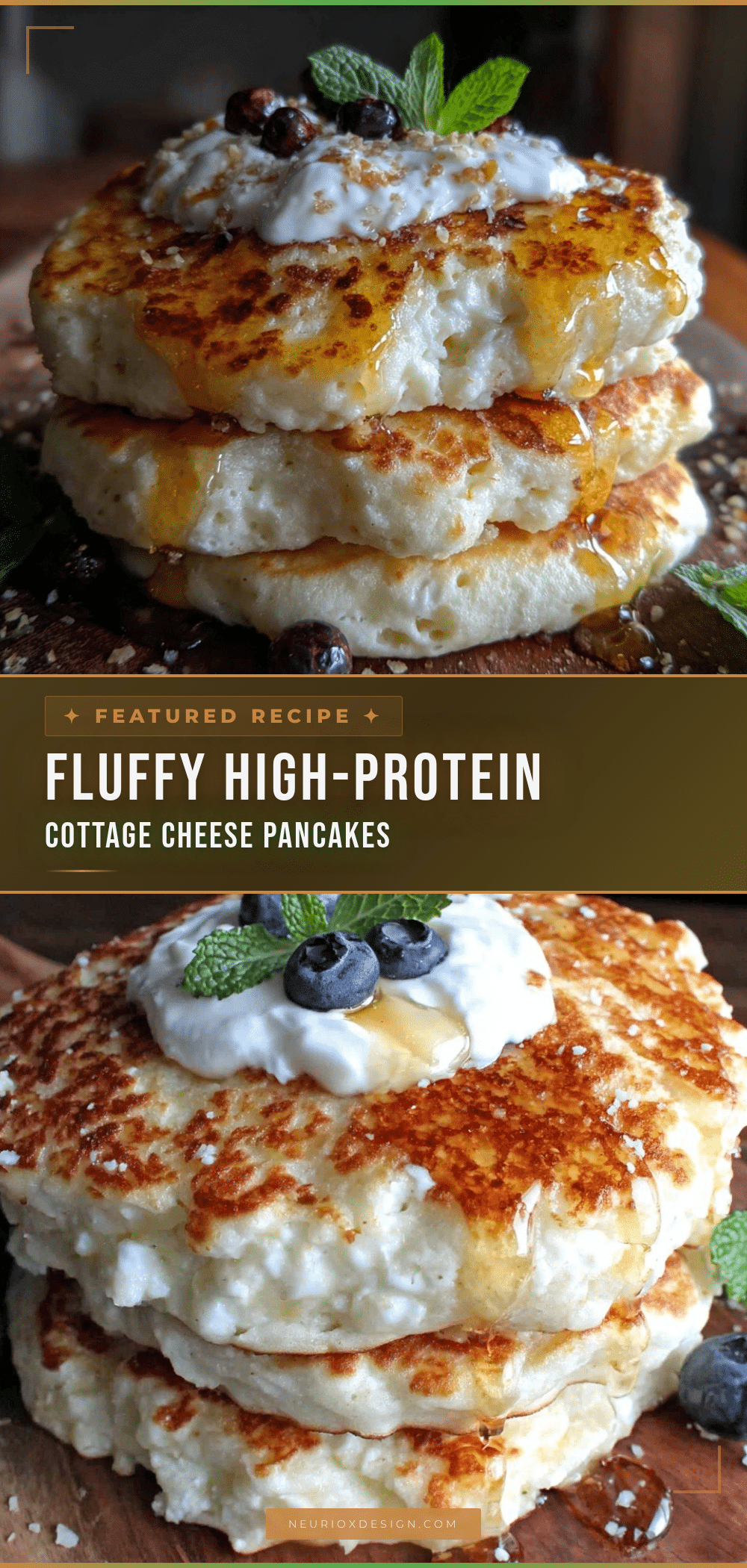 fluffy cottage cheese protein pancakes recipe