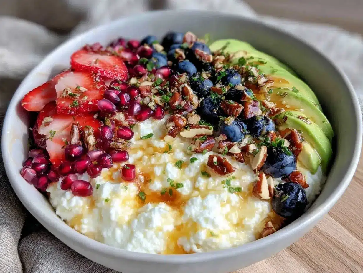 fresh cottage cheese protein bowl preparation steps
