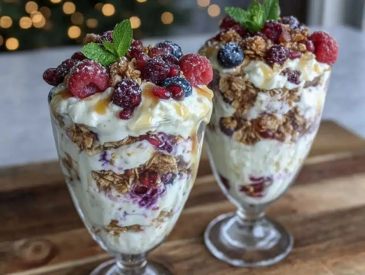 fresh greek yogurt parfait preparation steps