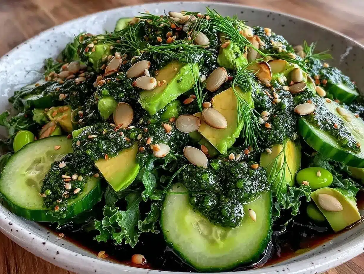 fresh green goddess detox salad preparation steps