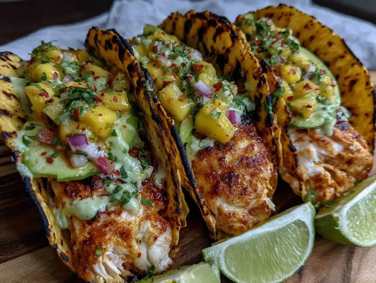 fresh grilled fish tacos preparation steps