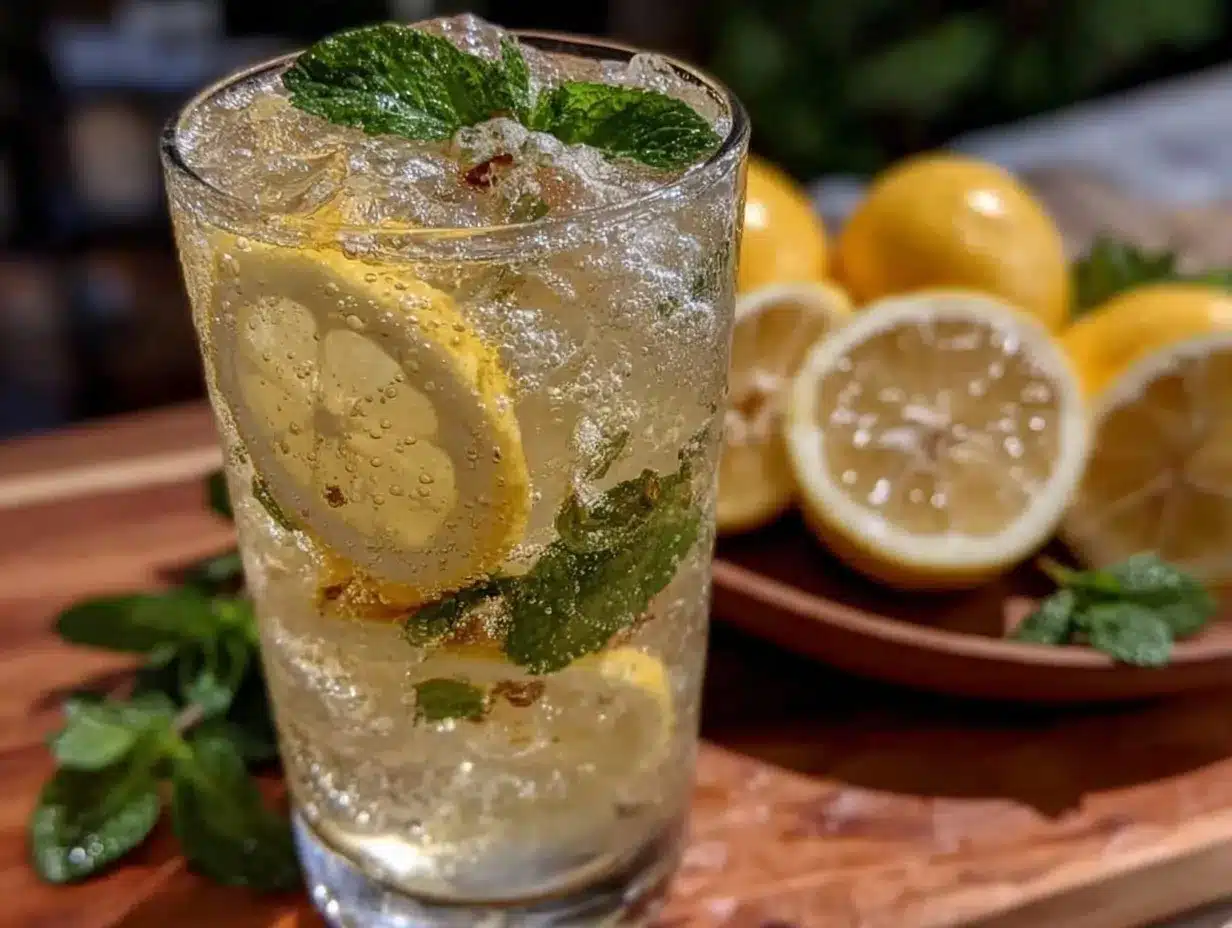 fresh lemon water detox drink preparation steps