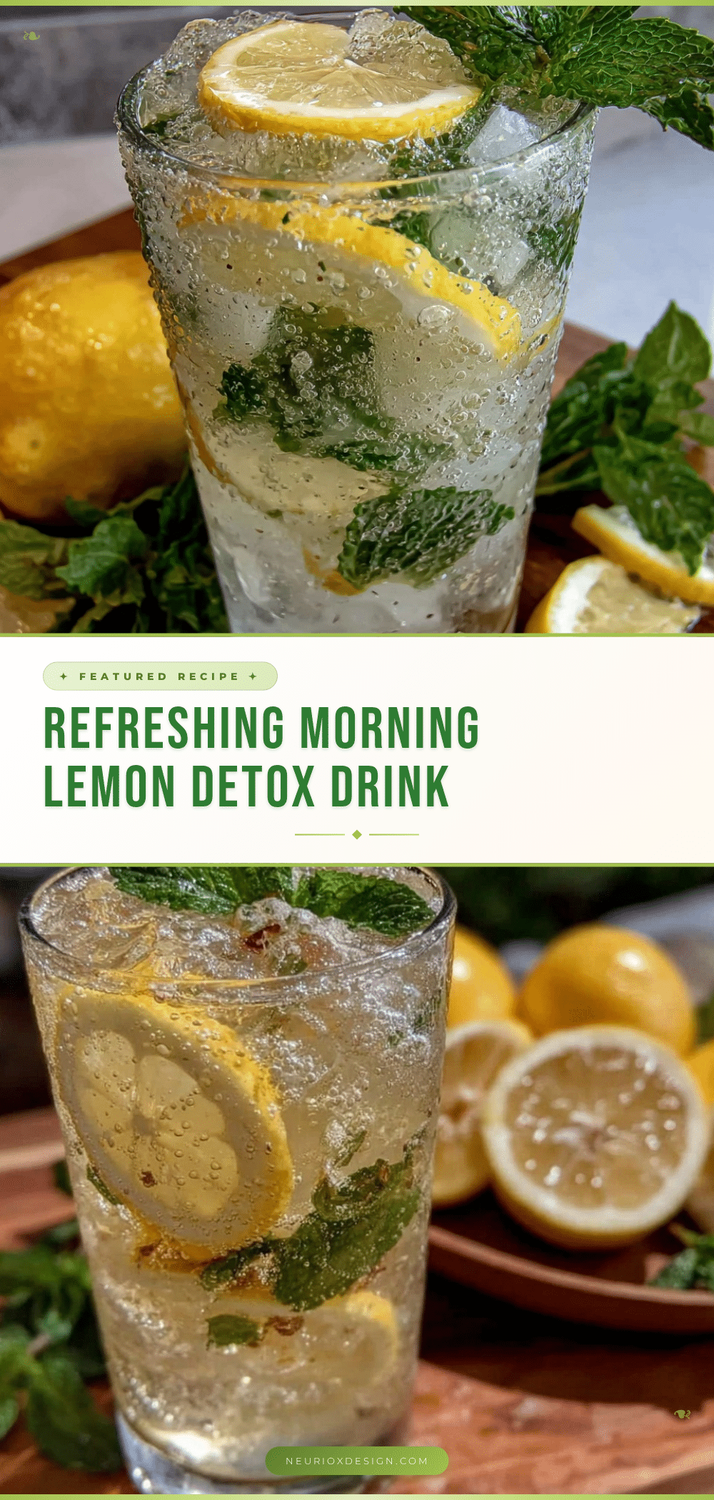 fresh lemon water detox drink recipe