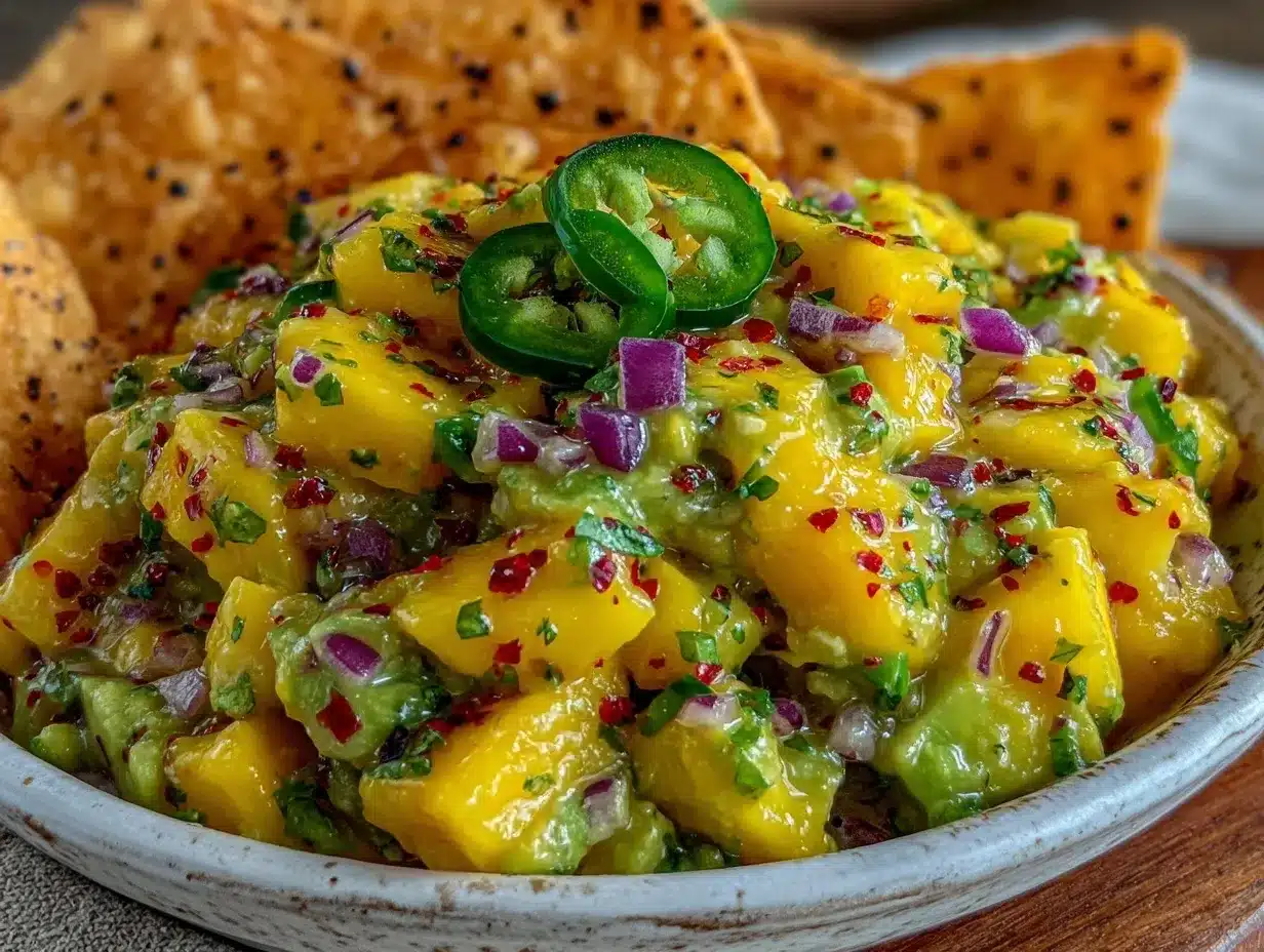 fresh no-cook mango avocado salsa preparation steps