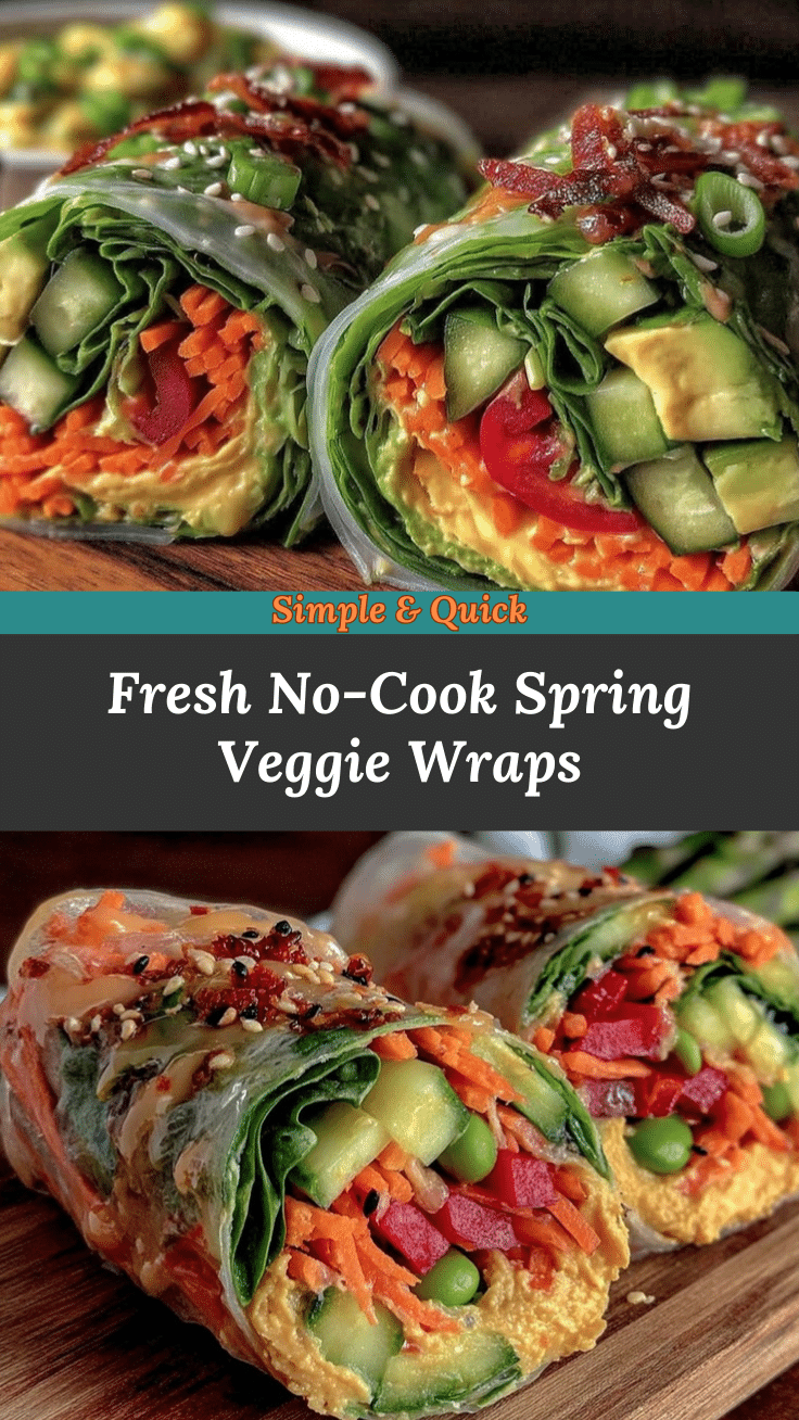 fresh no-cook spring veggie wraps recipe