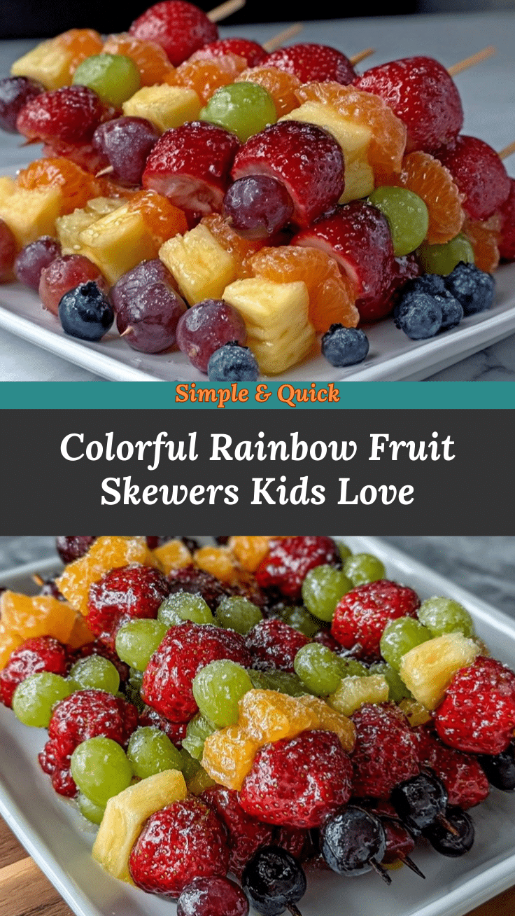 fresh rainbow fruit skewers recipe recipe