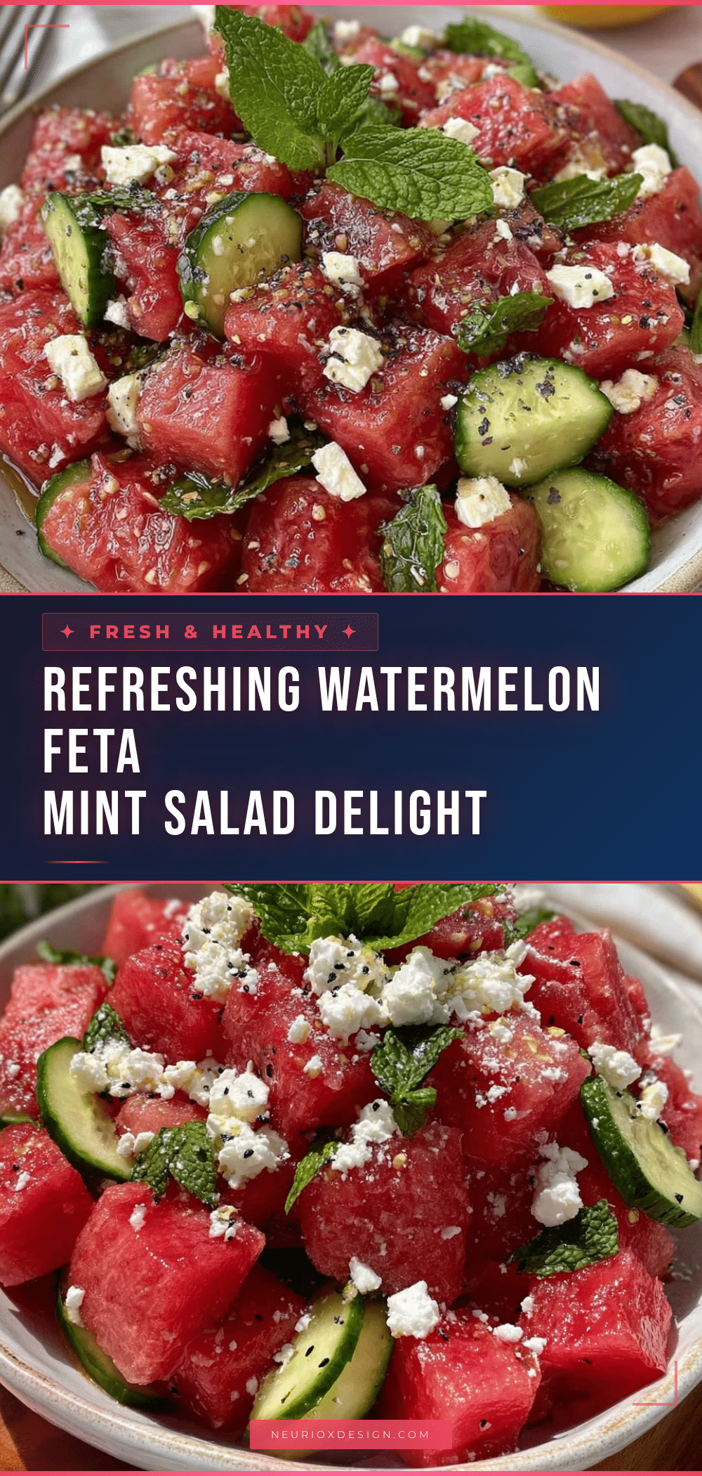 fresh watermelon feta mint salad recipe