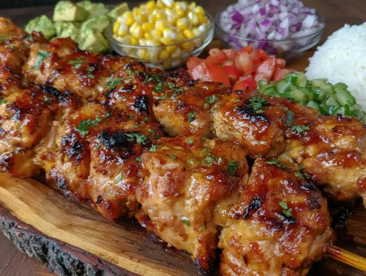 grilled chicken skewer bar preparation steps
