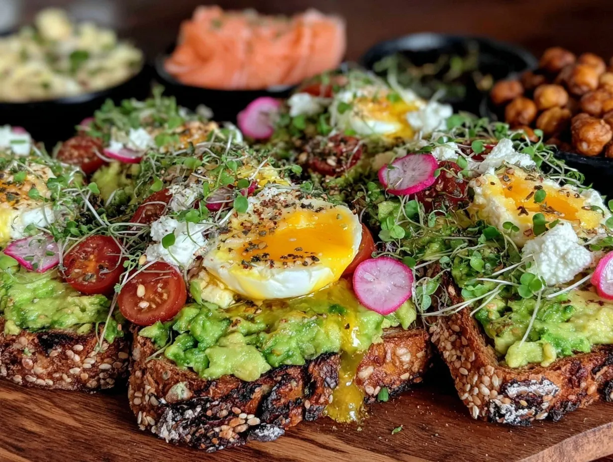 high protein avocado toast bar preparation steps