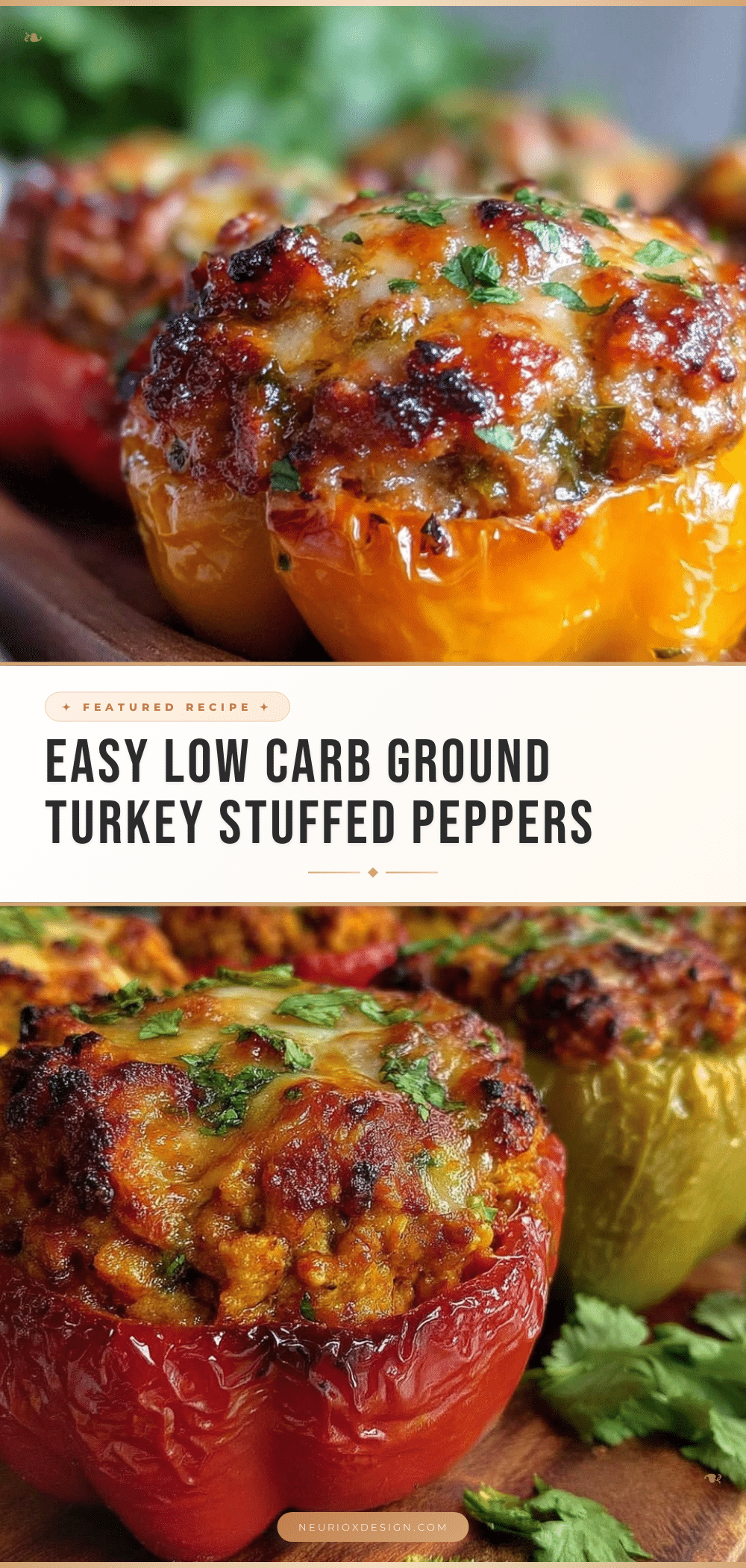 low carb ground turkey stuffed peppers recipe