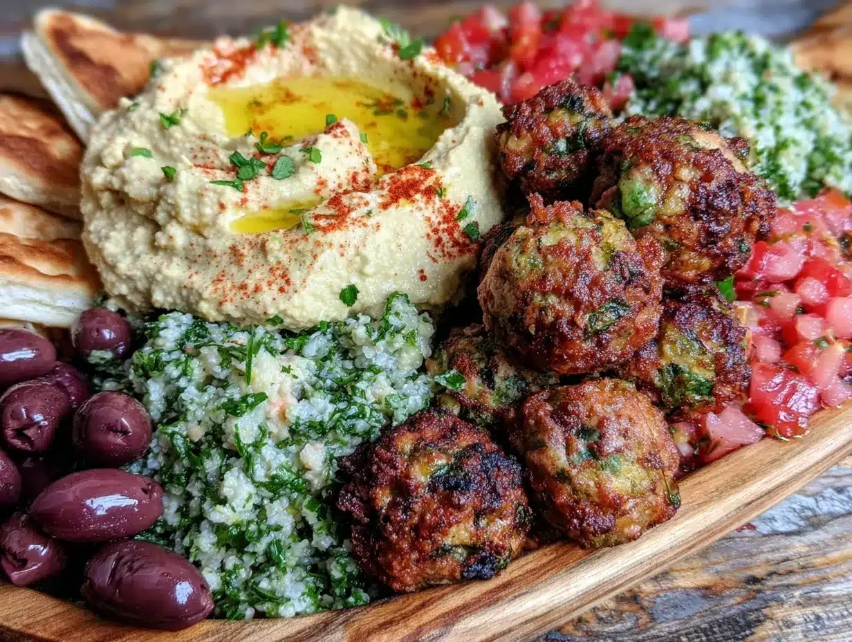 Mediterranean mezze platter recipe preparation steps