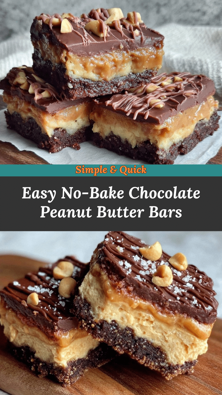 no bake chocolate peanut butter bars recipe