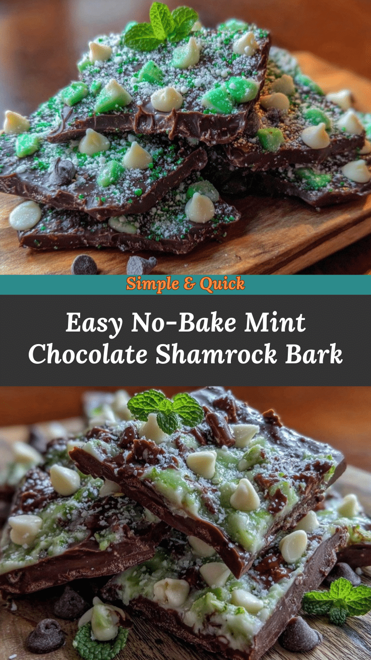 no bake mint chocolate shamrock bark recipe