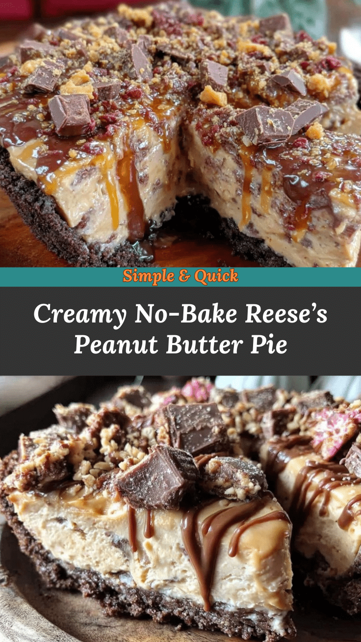 no bake reeses peanut butter pie recipe