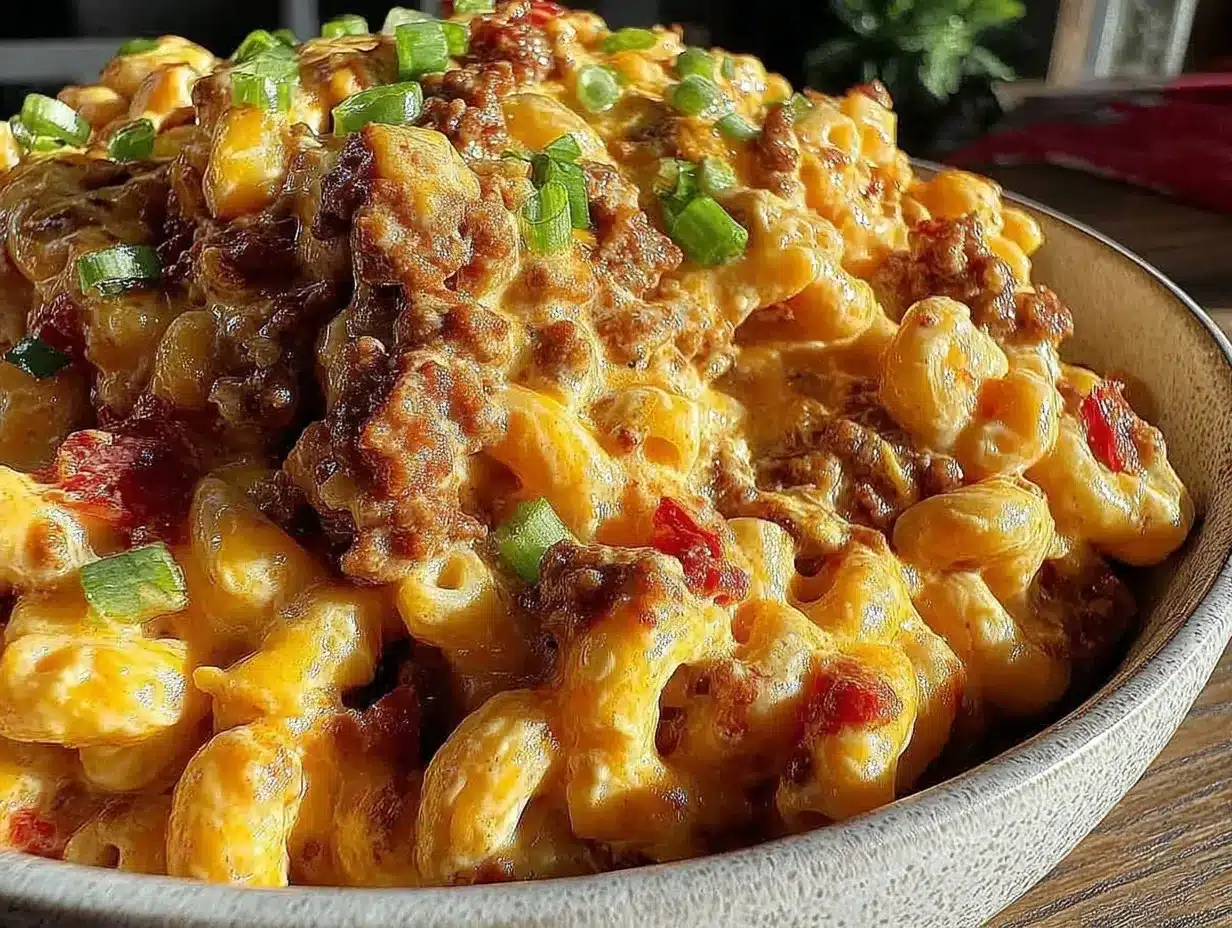 one-pot cheeseburger mac and cheese preparation steps