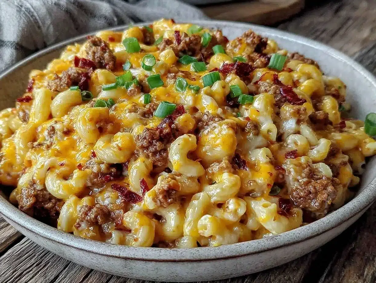 one-pot cheeseburger mac and cheese - featured image