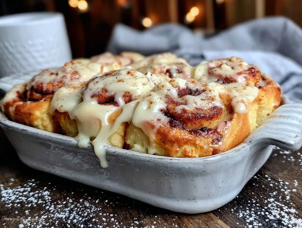 overnight cinnamon roll casserole preparation steps