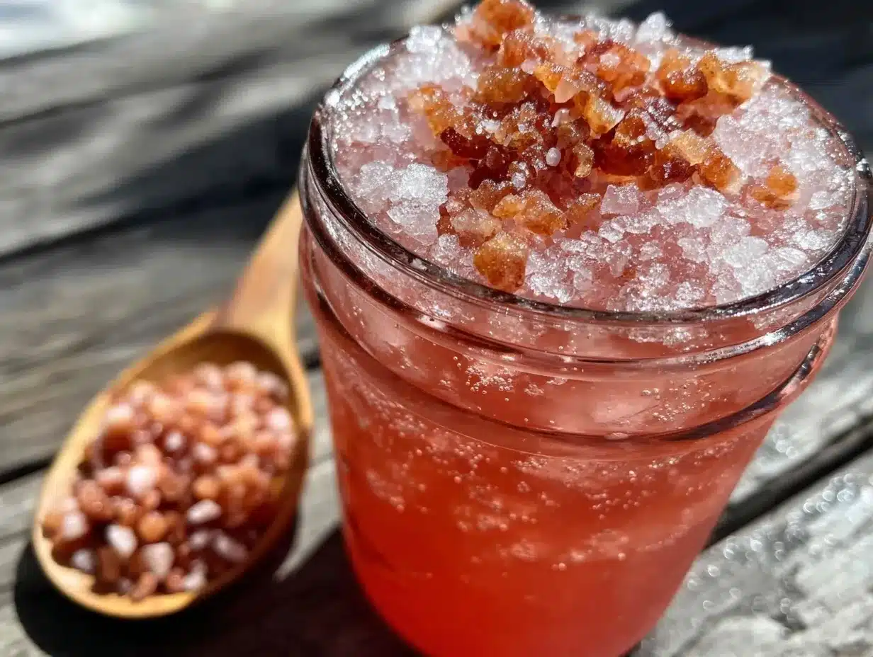 pink Himalayan salt sole water preparation steps
