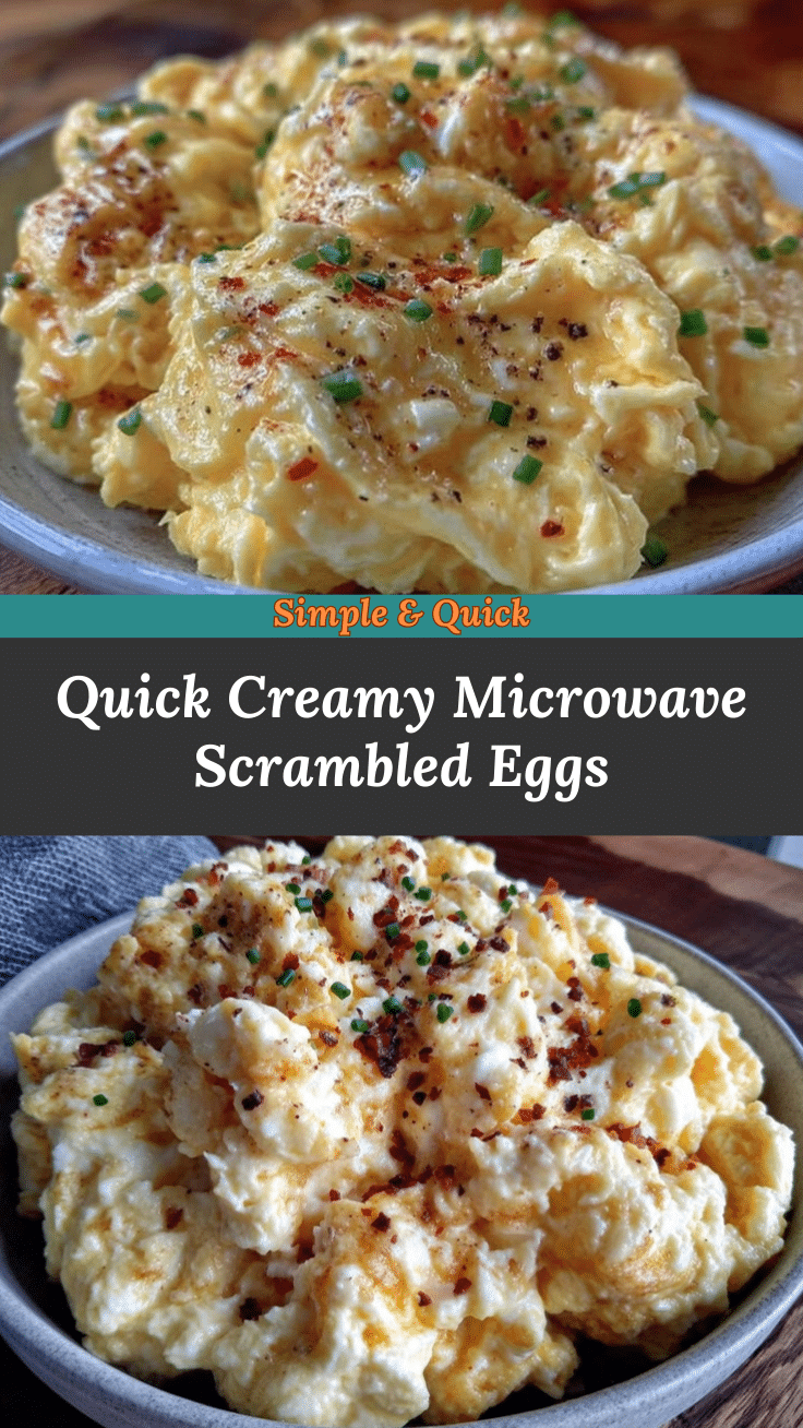 quick creamy microwave scrambled eggs recipe