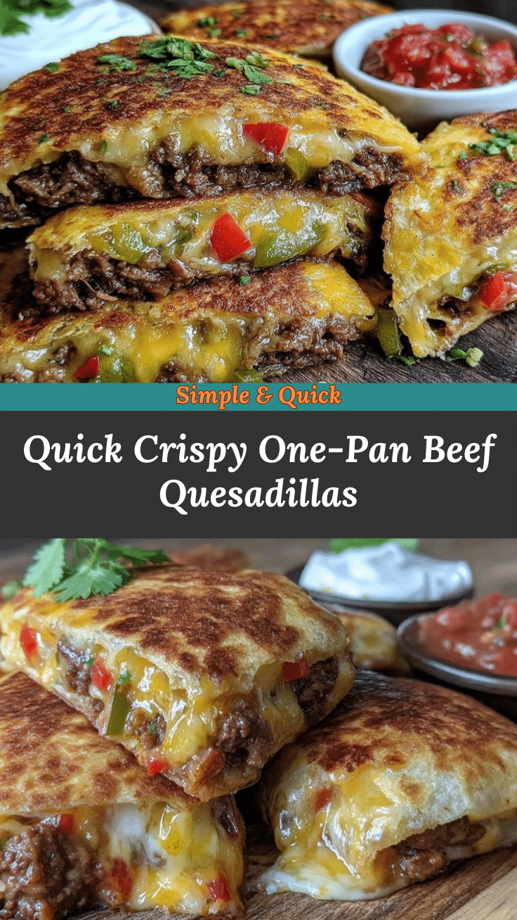 quick crispy one-pan beef quesadillas recipe