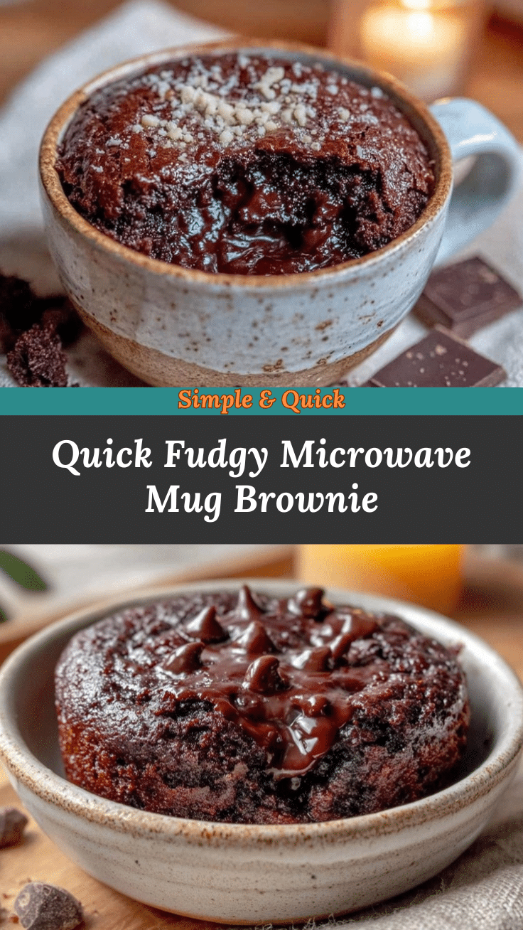 quick fudgy microwave mug brownie recipe