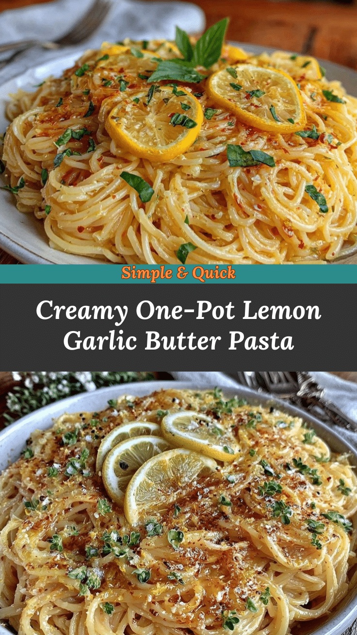 quick one-pot lemon garlic butter pasta recipe