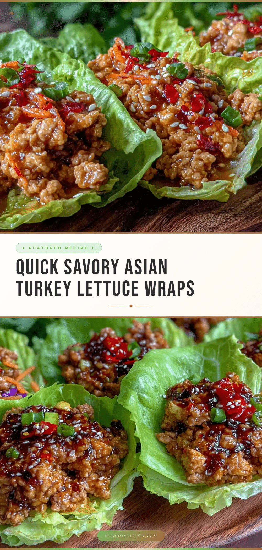 quick savory Asian turkey lettuce wraps recipe