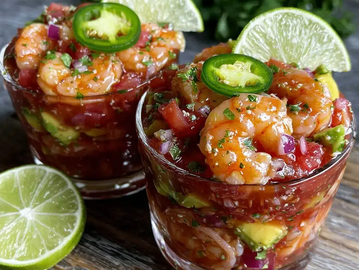shrimp ceviche cups preparation steps