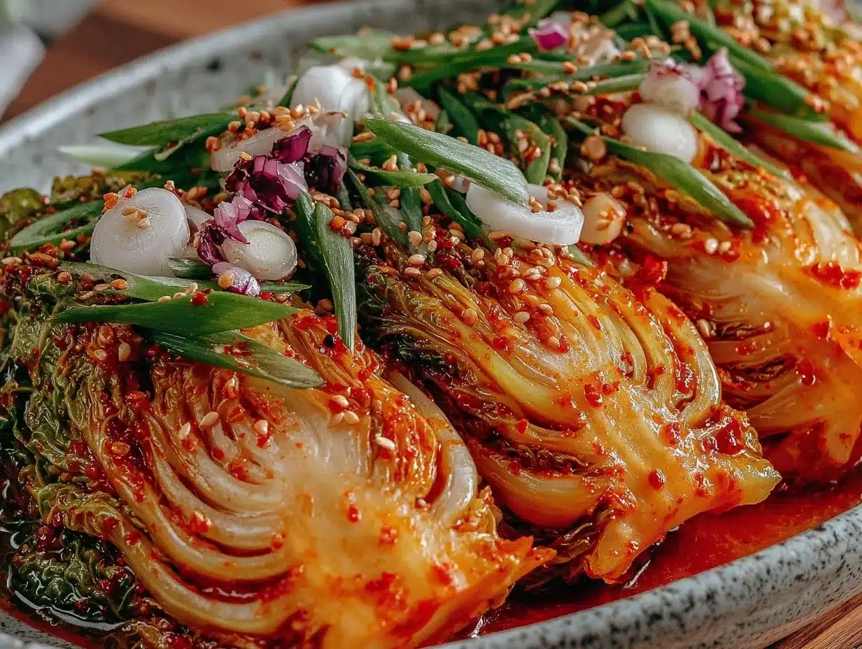 tangy fermented vegetable kimchi salad preparation steps