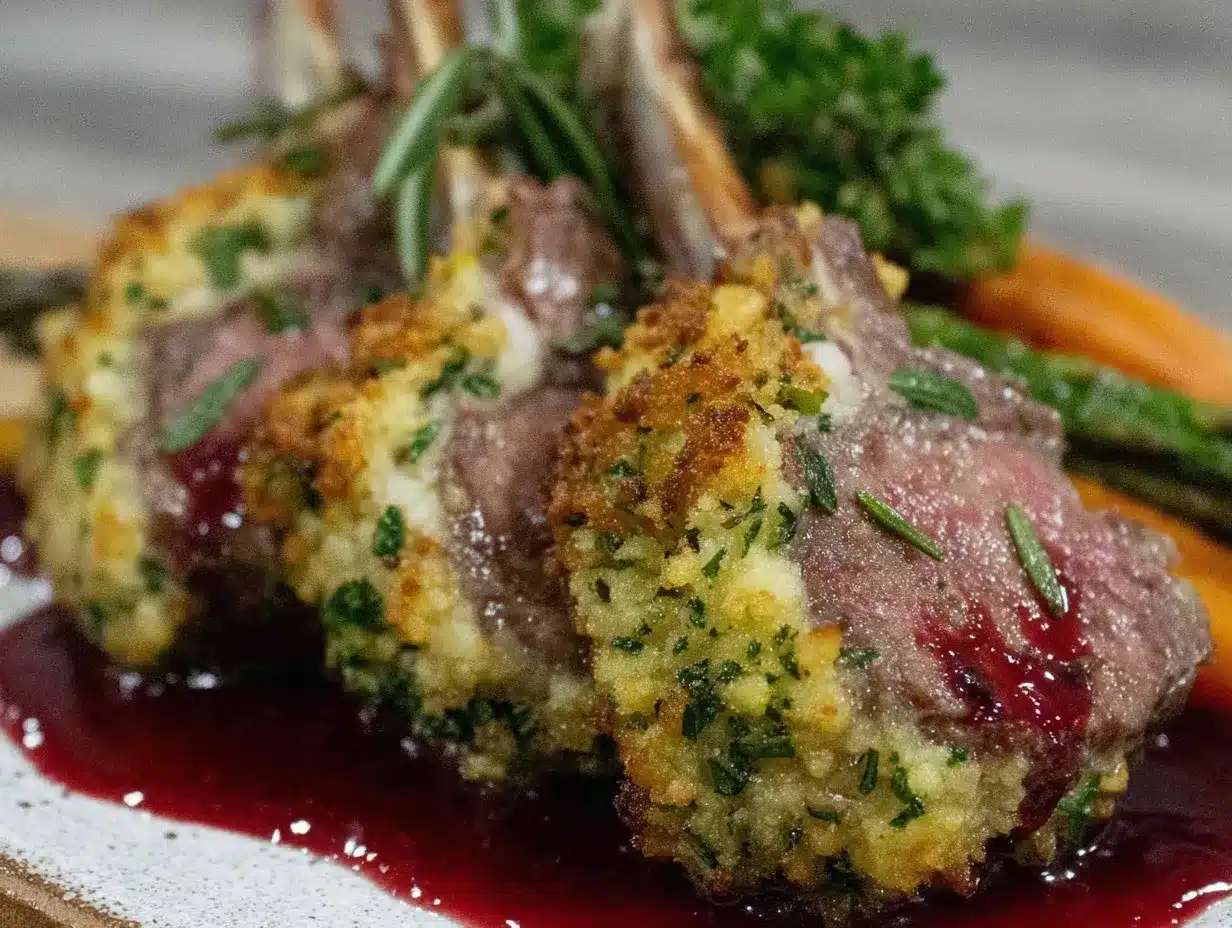 tender herb crusted lamb chops preparation steps