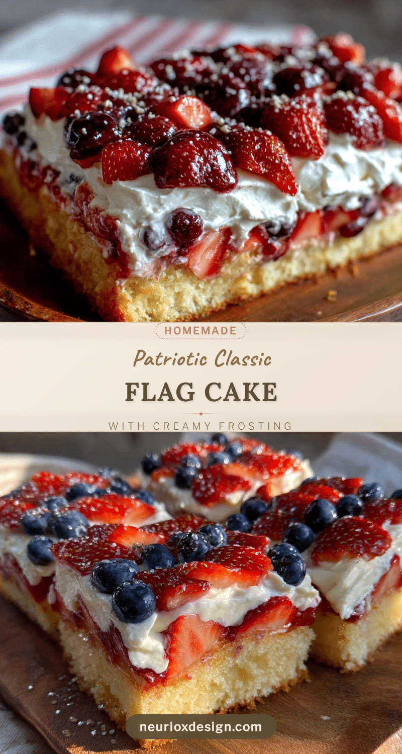 american flag sheet cake recipe